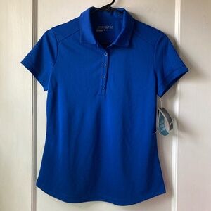 Nike Women's Gym Blue Dri-FIT Players Modern Fit Polo
